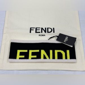 FENDI LOGO HEADBAND, NEW WITH TAGS/DUSTBAG